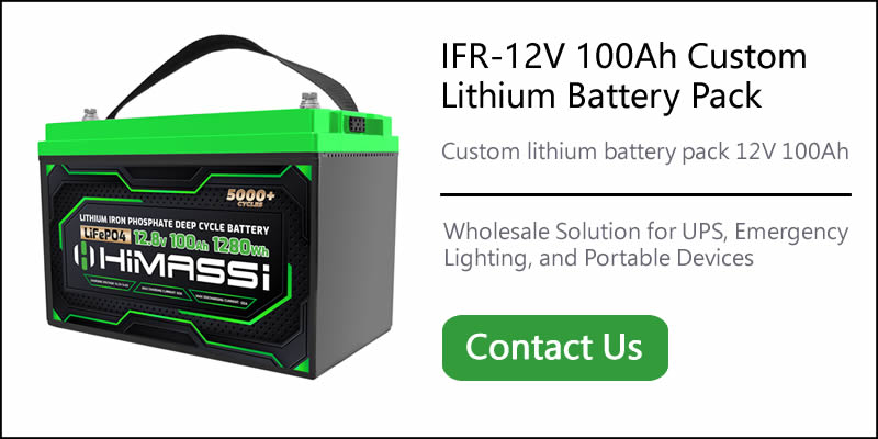 IFR-12V 100Ah Custom Lithium Battery Pack